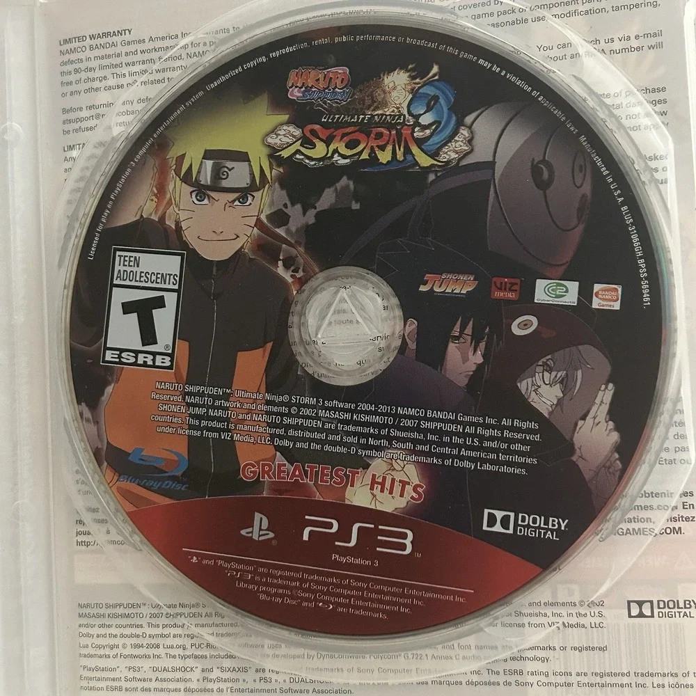 Bandai Naruto Shippuden: Ultimate Ninja Storm 3 PS3 T NTSC-U/C 2013 CIB
